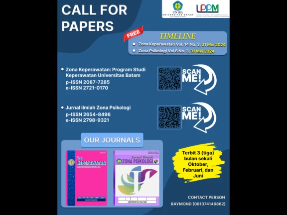 Call For Paper 2024 Jurnal Zona Keperawatan dan Zona Psikologi
