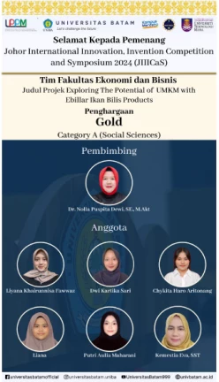 Fakultas Ekonomi dan Bisnis Pemenang Johor International Innovation, Invention Competition and Symposium 2024