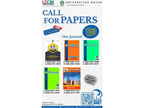 Call For Papers Maret 2025 Jurnal Zona Ekonomi, Zona Manajerial, Zona Keuangan, Zona Manajemen, Zona Akuntansi