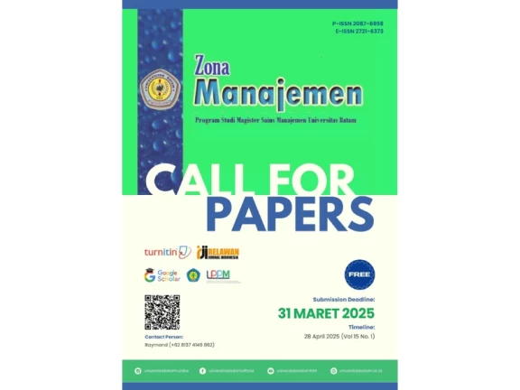 Call For Papers April 2025 Jurnal Zona Manajemen