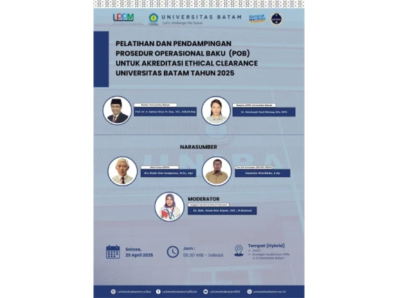 Pelatihan & Pendampingan POB untuk Akreditasi Ethical Clearance Universitas Batam Tahun 2025