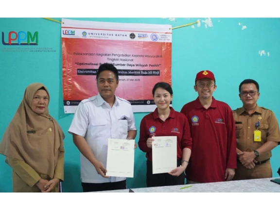 Pembukaan Pelaksanaan Pengabdian Kepada Masyarakat Nasional Kolaborasi Universitas Batam dan Universitas Maritim Raja Ali Haji Tanjung Pinang di Desa Pengudang, Kabupaten Bintan