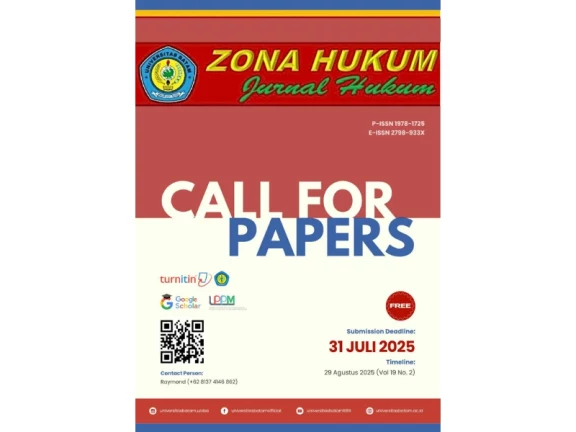 Call For Papers Agustus 2025 Zona Hukum