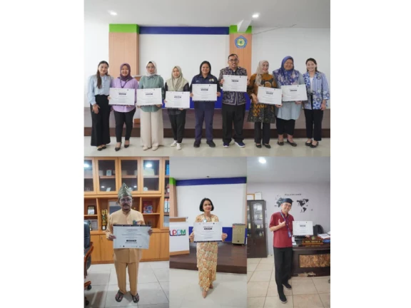 Serah Terima Penghargaan Kepada 10 Besar Dosen Dengan Kinerja Tri Dharma Terbaik Selama Tahun 2025 di Lingkungan Universitas Batam
