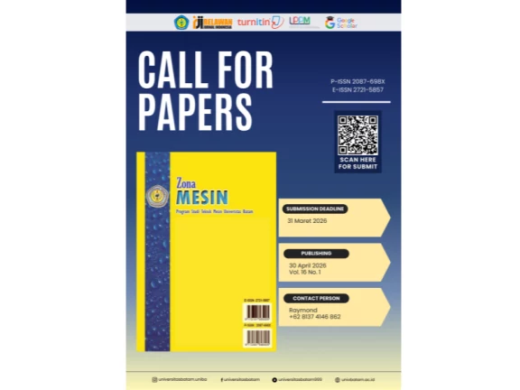 Call For Papers April 2026 Jurnal Zona Mesin