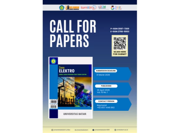 Call For Papers April 2026 Jurnal Zona Elektro