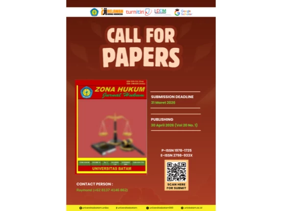 Call For Papers April 2026 Jurnal Zona Hukum