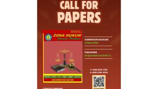 Call For Papers April 2026 Jurnal Zona Hukum