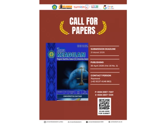 Call For Papers April 2026 Jurnal Zona Keadilan