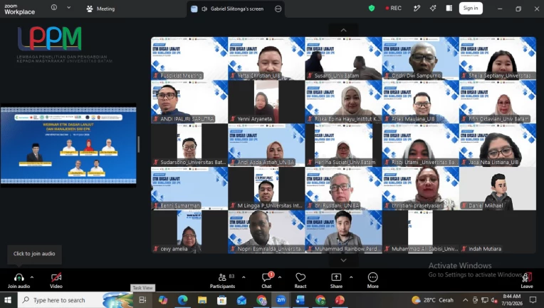 Hari Pertama Webinar Etik Dasar Lanjut dan Manajemen SIM EPK Berlangsung Sukses