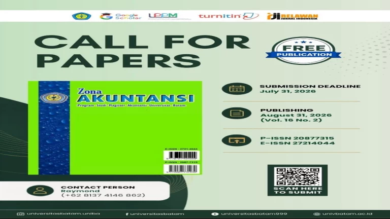 Call For Papers Agustus 2026 Jurnal Zona Akuntansi
