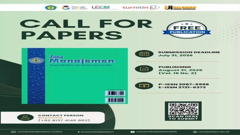 Call For Papers Agustus 2026 Jurnal Zona Manajemen