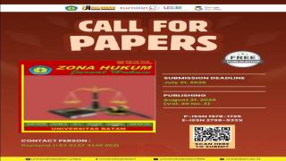 Call For Papers Agustus 2026 Jurnal Zona Hukum