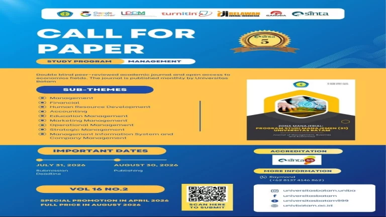Call For Papers Agustus 2026 Jurnal Zona Manajerial